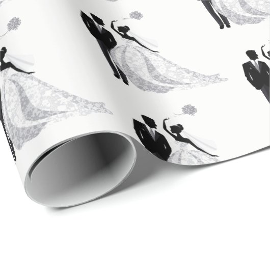 Hochzeits-Packpapier Geschenkpapier (Rolleneckpunkt)