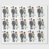 Hochzeits-Packpapier Geschenkpapier (Flach)