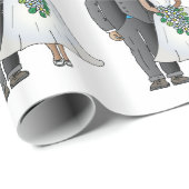 Hochzeits-Packpapier Geschenkpapier (Rolleneckpunkt)