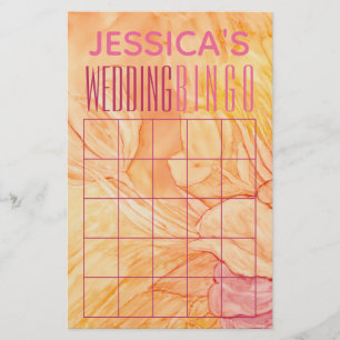 Hochzeits-Party BINGOFrisches Blumen-Design Flyer