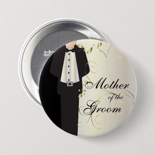 Hochzeits-Party-Entwürfe Button (Vorne & Hinten)