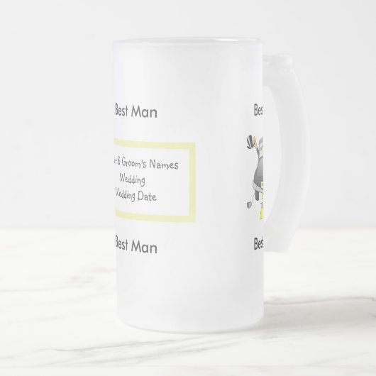 Hochzeits-Party-Glasbier-Tasse Mattglas Bierglas (VorderseiteRechts)