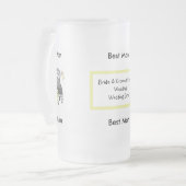 Hochzeits-Party-Glasbier-Tasse Mattglas Bierglas (Vorderseite Links)