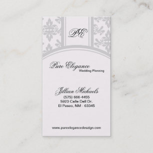 Hochzeits-Planer-Damast-mit Filigran geschmückte Visitenkarte