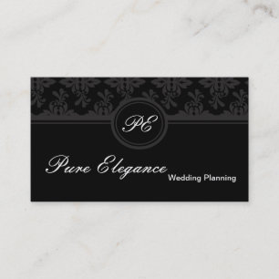 Hochzeits-Planer-Damast-mit Filigran geschmückte Visitenkarte