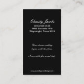 Hochzeits-Planer-Damast-mit Filigran geschmückte Visitenkarte (Rückseite)