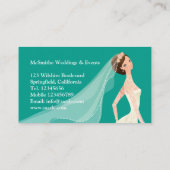Hochzeits-Planer-elegantes modernes Chic Visitenkarte (Rückseite)