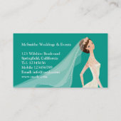 Hochzeits-Planer-elegantes modernes Chic Visitenkarte (Rückseite)