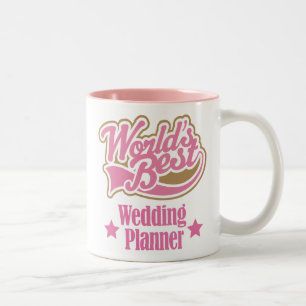 Hochzeits-Planer-Geschenk (Welten am besten) Zweifarbige Tasse