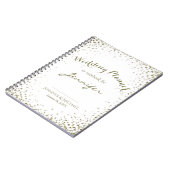 Hochzeits-Planer-GoldConfetti Notizblock (Linke Seite)