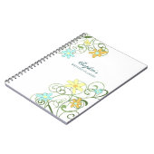 Hochzeits-Planer-Name-Frühlings-Blumennotizbuch Notizblock (Linke Seite)