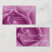 Hochzeits-Planer ROSA Visitenkarte (Vorne/Hinten)