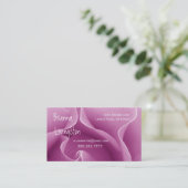 Hochzeits-Planer ROSA Visitenkarte (Stehend Vorderseite)