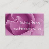 Hochzeits-Planer ROSA Visitenkarte (Rückseite)