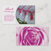 Hochzeits-Planer-Visitenkarte-Rosa Visitenkarte (Vorne/Hinten)