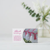 Hochzeits-Planer-Visitenkarte-Rosa Visitenkarte (Stehend Vorderseite)