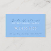 Hochzeits-Planer-Visitenkarte Visitenkarte (Rückseite)