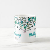 Hochzeits-Planungs-Tasse, grün-blauer Ton Kaffeetasse (Mittel)