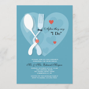 Hochzeits-Posten-Hochzeits-Brunch-Einladung Einladung