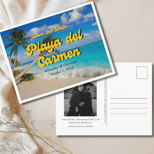 Hochzeits-Postkarte Playa del Carmen - Termin vorm Postkarte
