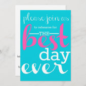 Hochzeits-Proben-Abendessen-Einladung Einladung (Vorne/Hinten)