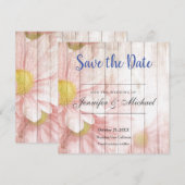 Hochzeits-Profi-Blumen Klassisch Save The Date (Vorne/Hinten)