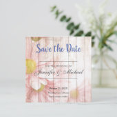 Hochzeits-Profi-Blumen Klassisch Save The Date (Stehend Vorderseite)