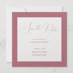 Hochzeits-Profi Minimalist Rose Gold Farbe Save The Date