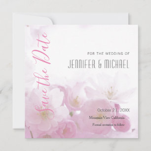 Hochzeits-Profi Minimalistische Blumen Modern Save The Date