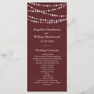 Hochzeits-Programm - Marsala Funkeln-Lichter Programm