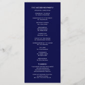 Hochzeits-Programm Navy Blau Programm (Rückseite)