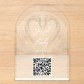 Hochzeits-QR-Code-Acryleinladung Acryleinladungen (Vorderseite)