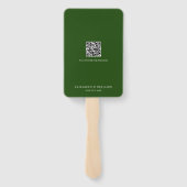 Hochzeits-QR-Code Benutzerdefiniertes Foto Tropisc Fächer (Rückseite)