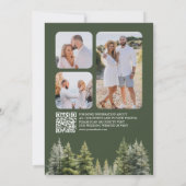 Hochzeits-QR-Code-Foto von Kiefernwald Save The Date (Rückseite)
