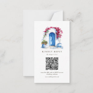Hochzeits-QR-Code Online-RSVP-Karten für eine Dest Mitteilungskarte