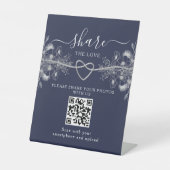 Hochzeits-QR-Code-Podest-Schild Sockelschild (Vorderseite)