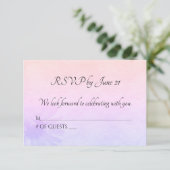 Hochzeits-Rainbow-Daisy-RSVP Einladung (Stehend Vorderseite)