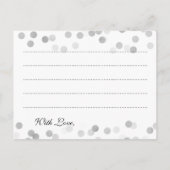 Hochzeits-Ratekarten-silberne Hinweiskarte (Rückseite)