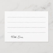 Hochzeits-Ratekarten-silberne Hinweiskarte (Rückseite)