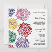 Hochzeits-Regenbogen blüht Einladung nach Maß (Rückseite)