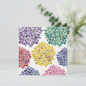 Hochzeits-Regenbogen blüht Einladung nach Maß (Stehend Vorderseite)