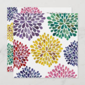 Hochzeits-Regenbogen blüht Einladung nach Maß (Vorne/Hinten)