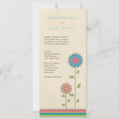 Hochzeits-Regenbogen-hohe Blumen-lange Einladung (Rückseite)