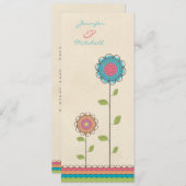 Hochzeits-Regenbogen-hohe Blumen-lange Einladung (Vorne/Hinten)