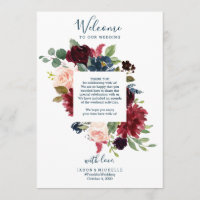 Hochzeits-Reiseplan Hotel Willkommensbrief - Burgu