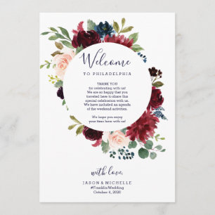 Hochzeits-Reiseplan Hotel Willkommensschreiben - B Einladung