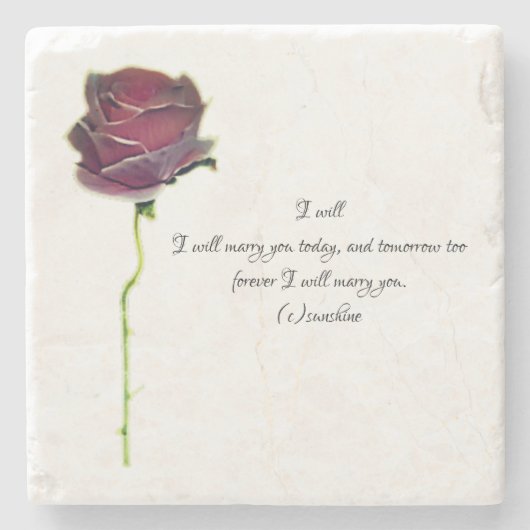 Hochzeits-ROMANTISCHE Untersetzer-Kunst-Design-Sti Steinuntersetzer (Vorderseite)
