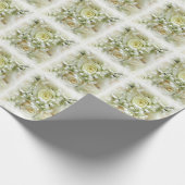 Hochzeits-Rosen-Blumenstrauß-Verpackungs-Papier Geschenkpapier (Ecke)