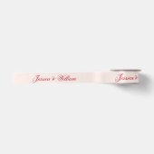 Hochzeits-Rot-Script-Rosé Einfache Kalligrafie Satinband (Vorderseite)