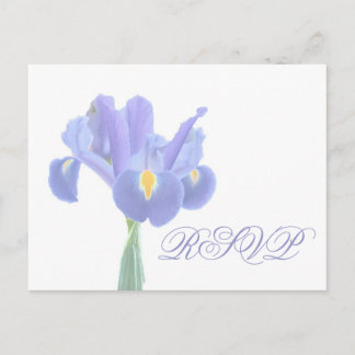 Hochzeits-RSVP-Iris-Postkarten Einladungspostkarte